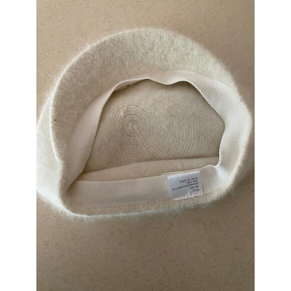 Arlin Newsboy Cap Beret Angora Nylon Blend White Cream One Size - Picture 3 of 11